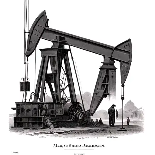 A Qajar Dynasty oil explorer uncovering Persia's first high-yield oil well in 1908 AD Masjed Soleiman tattoo design idea