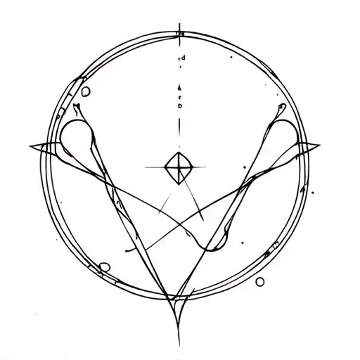 alchemic circle tattoo design idea