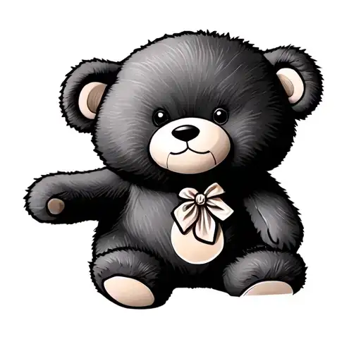 teddy bear tattoo design idea