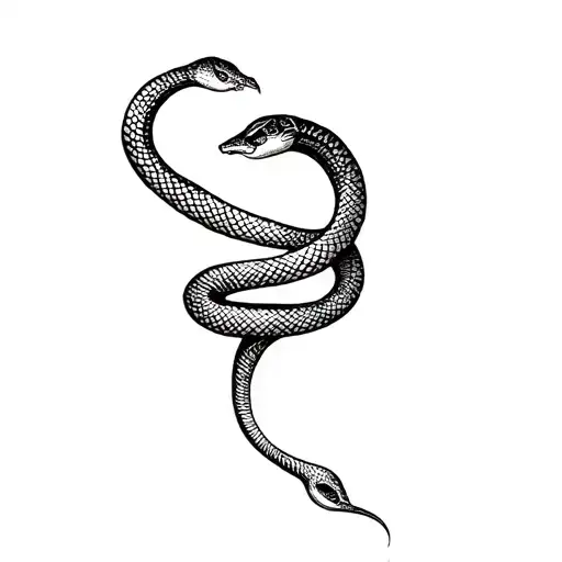 Gemini Snake tattoo design idea