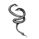 Gemini Snake tattoo design idea