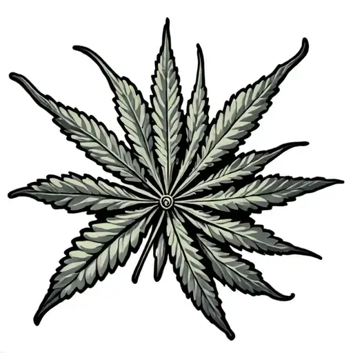 goofy weed tattoo ideas mixed into one tattoo design idea