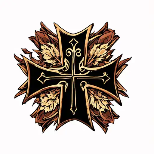 jerusalem cross tattoo design idea