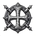 Jerusalem Cross tattoo design idea
