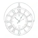 Roman numeral clock with letters instead of numbers tattoo design idea