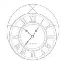 Roman numeral clock with letters instead of numbers tattoo design idea