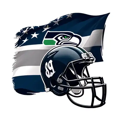 USA flagg, amarican football, football helmet, number 89, Seattle Seahawks and Marshawn Lynch tattoo design idea