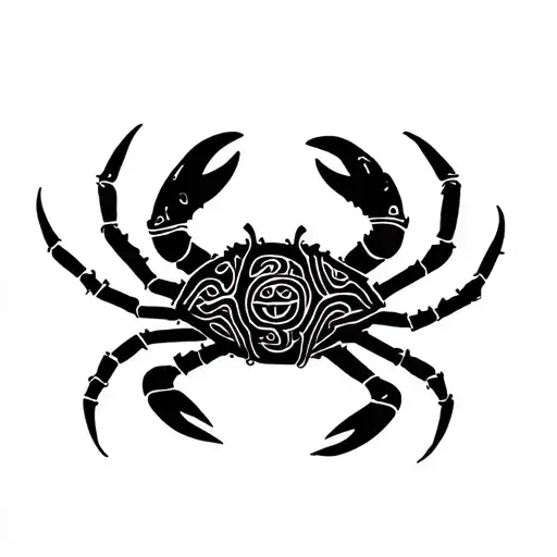 I want a tattoo with the symbol of someone born in June (Cancer) crab that really represents the personality of this typ tattoo design idea