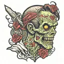 zombie tattoo design idea