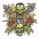 zombie tattoo design idea