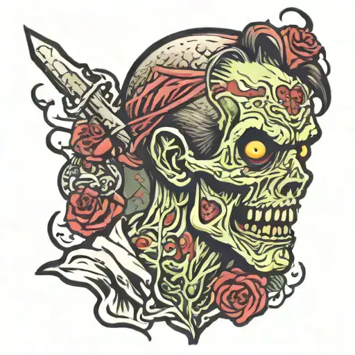 zombie tattoo design idea