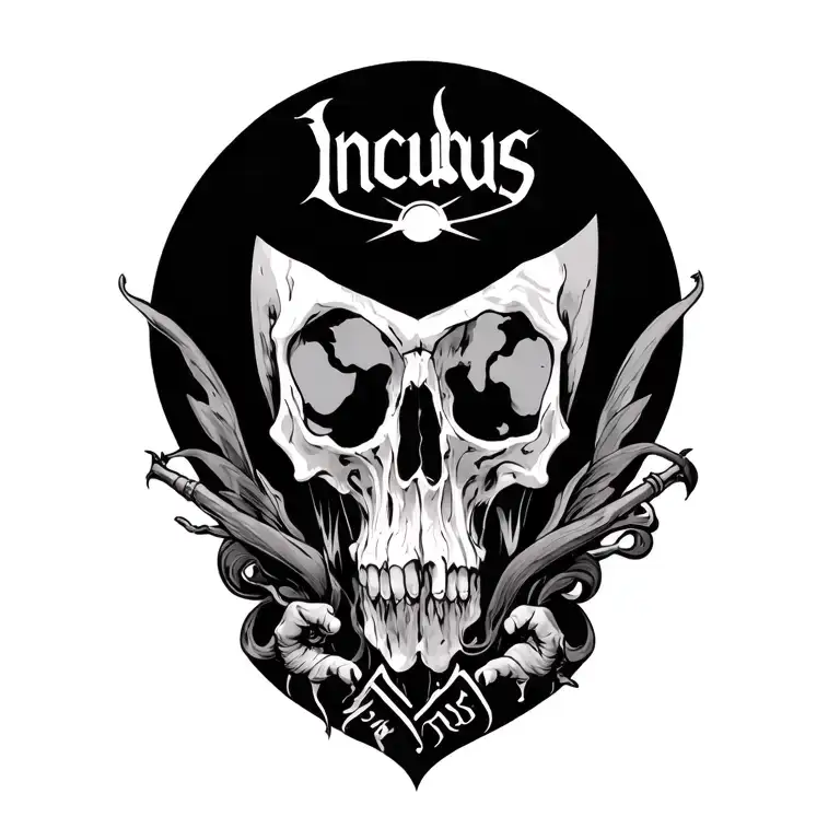 incubus band themed tattoo design idea
