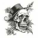 macabre and van gogh tattoo design idea