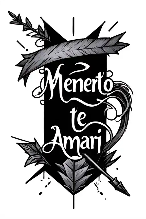 "Memento te Amari" arrow tattoo design idea