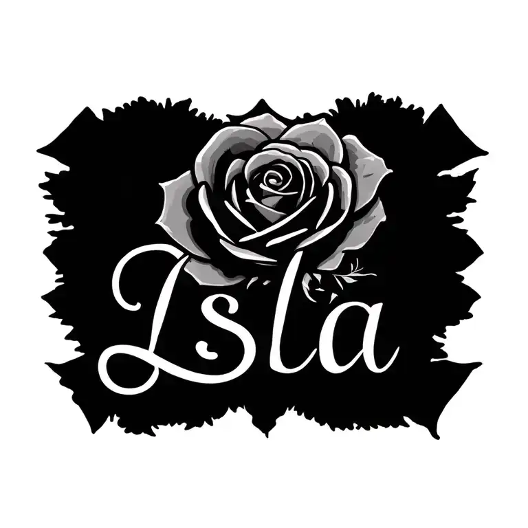 "Isla" Rose tattoo design idea