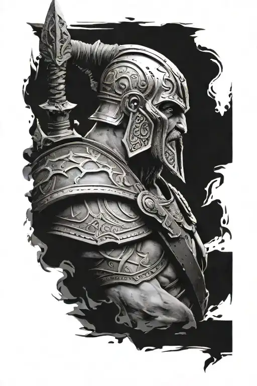 ares god of war tattoo design idea