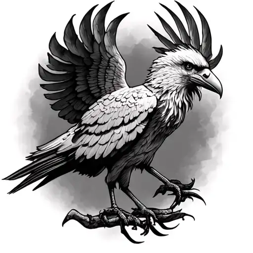 liver bird tattoo design idea