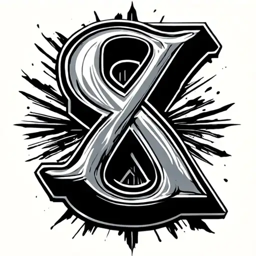 Letter S K tattoo design idea