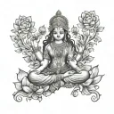 lakshmi tattoo design idea
