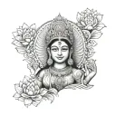 lakshmi tattoo design idea
