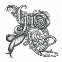 Jones written in cursive tattoo design idea