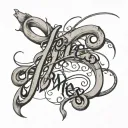 Jones written in cursive tattoo design idea