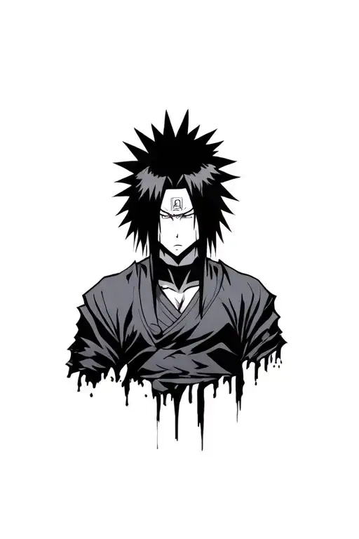 hints of madara uchiha with his reality speach  tattoo design idea