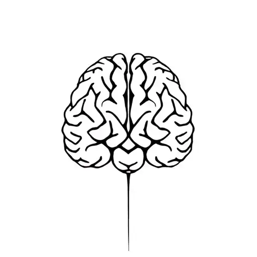 brain kintsugi tattoo design idea