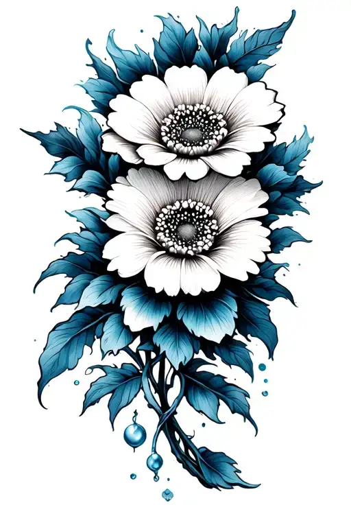 flower, ocean theme tattoo tattoo design idea