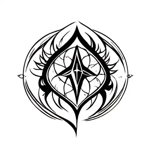 protection symbol feminine style  tattoo design idea