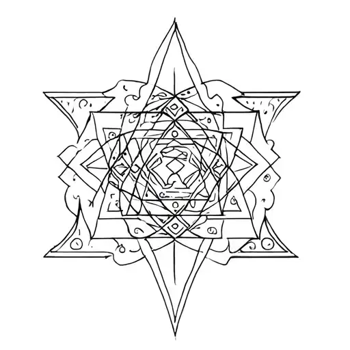 Sri Yantra tattoo design idea