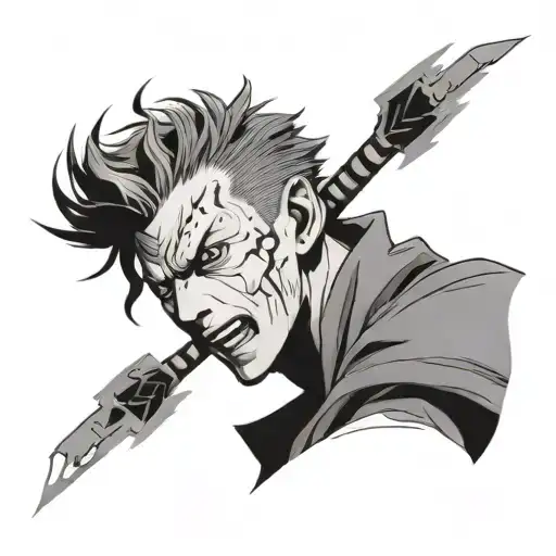 toji fushiguro jujutsu kaisen tattoo design idea