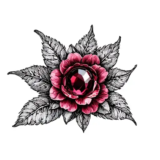 Garnet tattoo design idea