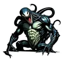 venom and oogie boogie characters mixed together symbolizing tattoo design idea