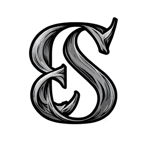 C, E, and S incorporated somehow tattoo design idea
