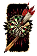 Darts tattoo design idea