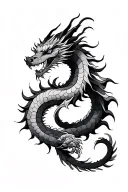 Korean dragon wrapped tattoo design idea