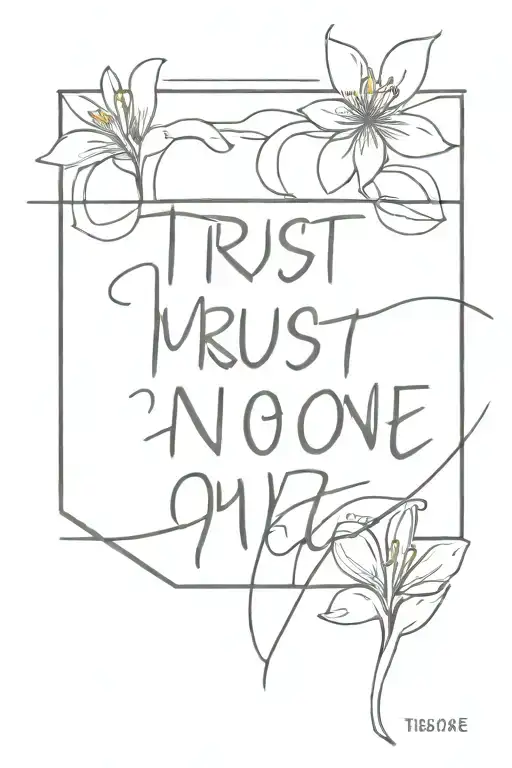 trust no one  tattoo design idea