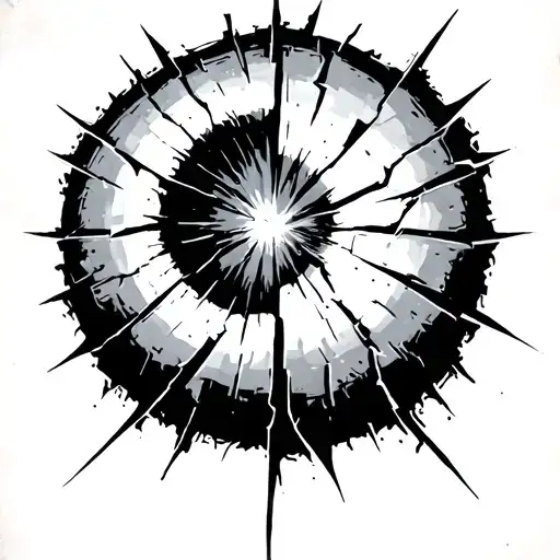 cracked circle tattoo tattoo design idea