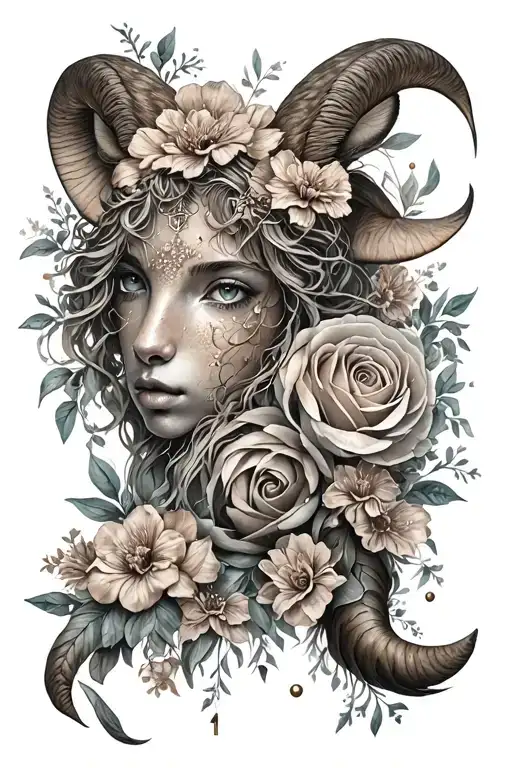 aries, Aquarius, virgo zodiac symbols tattoo design idea