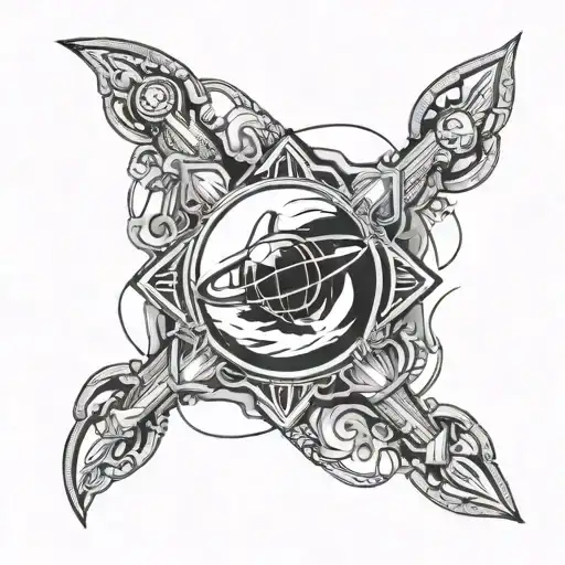 rocinante the expanse logo pin-up style tattoo design idea