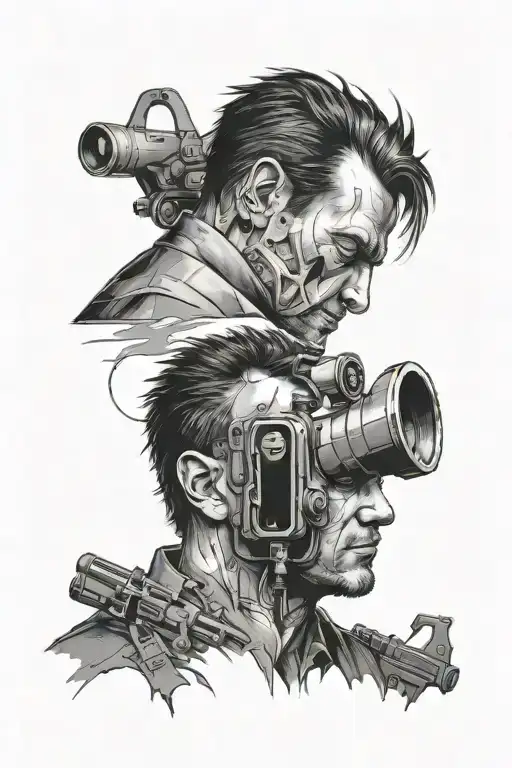 saw movie scene tattoo design idea