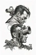 saw movie scene tattoo design idea
