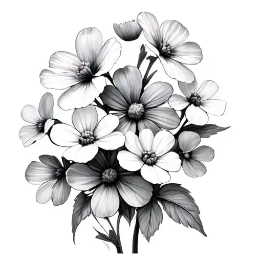 alyssum flowers tattoo design idea