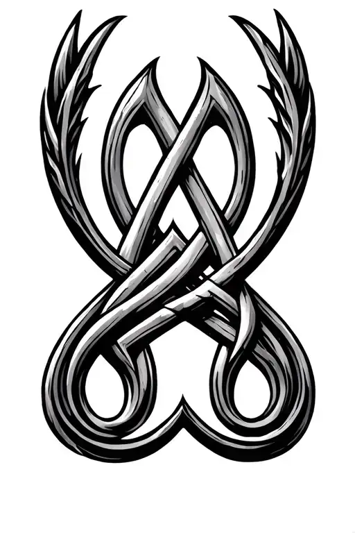 nores bind rune symbolizing strength, courage, and peace tattoo design idea