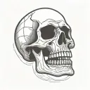 skull simple cartoon outline basic tattoo design tattoo design idea