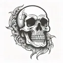 skull simple cartoon outline basic tattoo design tattoo design idea