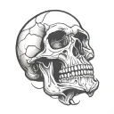 skull simple cartoon outline basic tattoo design tattoo design idea
