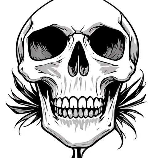 skull type 1 diabetic autistic tattoo design idea