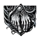 foot bio mechanical tattoo design idea